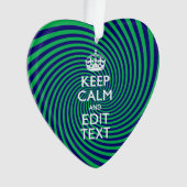 Ihr Behalten, ruhiger Text in blau-grün-wirbelfarb Ornament (Vorderseite)