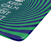 Ihr Behalten, ruhiger Text in blau-grün-wirbelfarb Schneidebrett (Ecke)