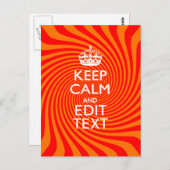 Ihr Behalten ruhiges Sprichwort auf dem lebhaften  Postkarte (Vorne/Hinten)