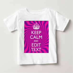 Ihr Behalten ruhiges Sprichwort auf Hot Pink Swirl Baby T-shirt