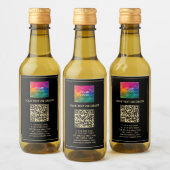 Ihr benutzerdefinierter QR-Code Logo-Mini hochlade Weinetikett (Flaschen)