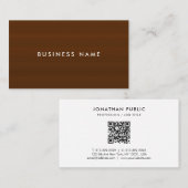 Ihr benutzerdefinierter QR-Code Moderne Vorlage br Visitenkarte (Vorne/Hinten)