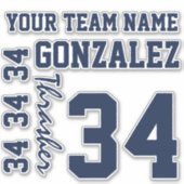 Ihr benutzerdefinierter Team Farbe geschnitten Vin Aufkleber (Vorderseite)