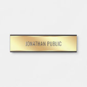 Ihr benutzerdefinierter Text Elegante Moderne einf Türschild (Vorderseite )