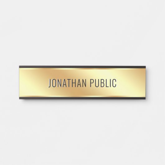 Ihr benutzerdefinierter Text Elegante Moderne einf Türschild (Vorderseite )