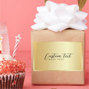 Ihr benutzerdefinierter Text Elegante Typografie G Rechteckiger Aufkleber