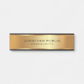 Ihr benutzerdefinierter Text Eleganter Glamour Bla Türschild (Vorderseite )