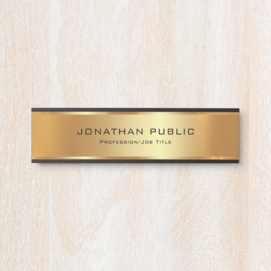 Ihr benutzerdefinierter Text Eleganter Glamour Bla Türschild (Vorderseite )