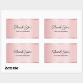 Ihr benutzerdefinierter Text Glam Rose Gold Script Rechteckiger Aufkleber (Blatt)