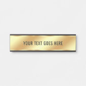 Ihr benutzerdefinierter Text Gold Template Elegant Türschild (Vorderseite )