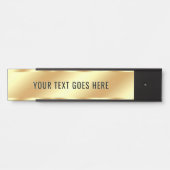 Ihr benutzerdefinierter Text Gold Template Elegant Türschild (Vorderseite )