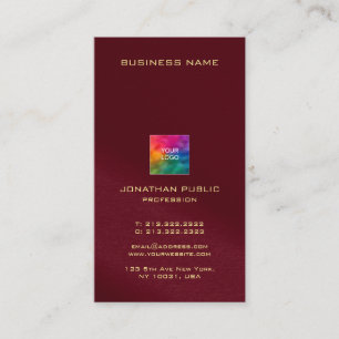 Ihr benutzerdefinierter Text hier Burgundy Vorlage Visitenkarte