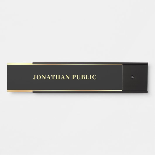 Ihr benutzerdefinierter Text modern, elegant in Sc Türschild (Vorderseite )