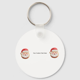Ihr benutzerdefinierter Text Santa Cookie Weihnach Schlüsselanhänger