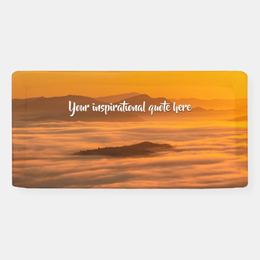 Ihr benutzerdefinierter Text überwindet nebelige L Banner (Horizontal)