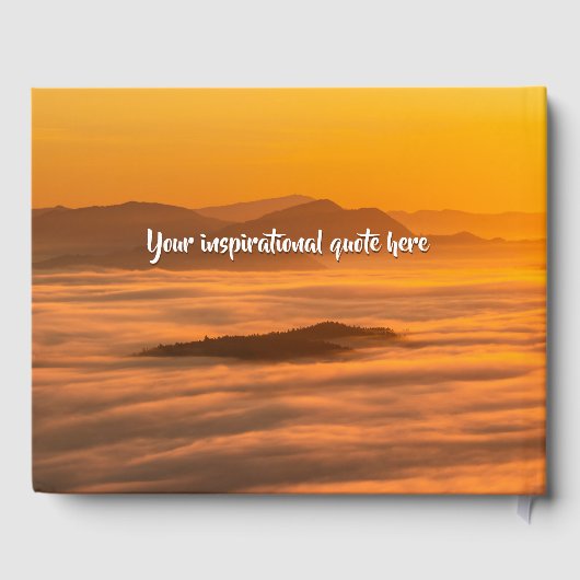 Ihr benutzerdefinierter Text überwindet nebelige L Gästebuch (Rückseite)