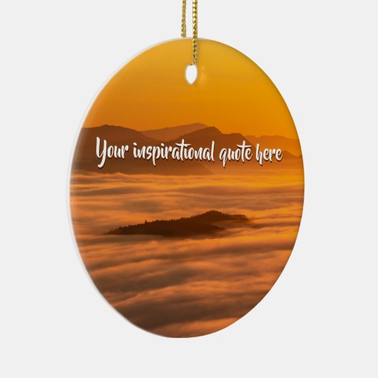 Ihr benutzerdefinierter Text überwindet nebelige L Keramik Ornament (Rechts)