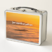 Ihr benutzerdefinierter Text überwindet nebelige L Metall Brotdose (Vorderseite)