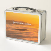 Ihr benutzerdefinierter Text überwindet nebelige L Metall Brotdose (Rückseite)