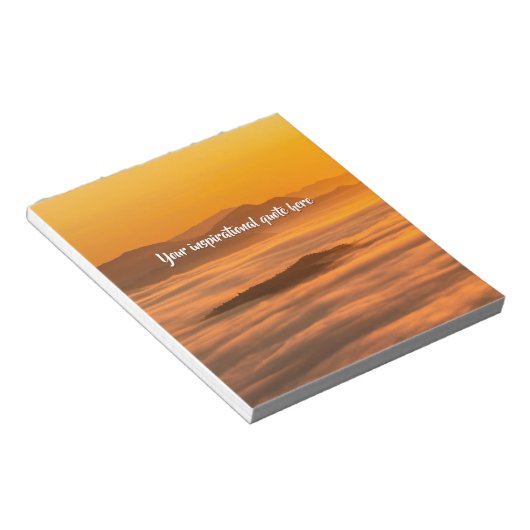 Ihr benutzerdefinierter Text überwindet nebelige L Notizblock (angewinkelt)