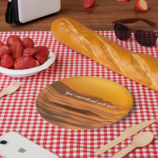 Ihr benutzerdefinierter Text überwindet nebelige L Pappteller (Picknick)