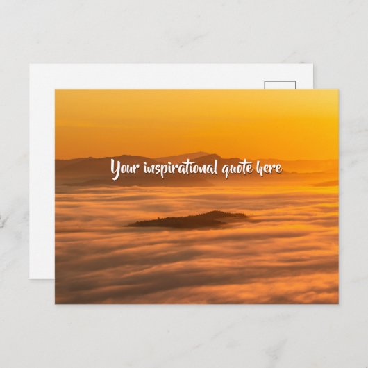 Ihr benutzerdefinierter Text überwindet nebelige L Postkarte (Vorne/Hinten)