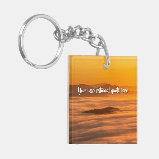 Ihr benutzerdefinierter Text überwindet nebelige L Schlüsselanhänger (Vorderseite links)