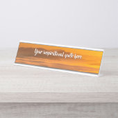 Ihr benutzerdefinierter Text überwindet nebelige L Schreibtischnamensplakette (Vorderseite )