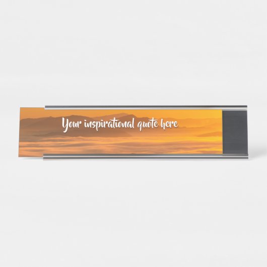 Ihr benutzerdefinierter Text überwindet nebelige L Schreibtischnamensplakette (Vorderseite )