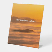 Ihr benutzerdefinierter Text überwindet nebelige L Sockelschild (Vorderseite)