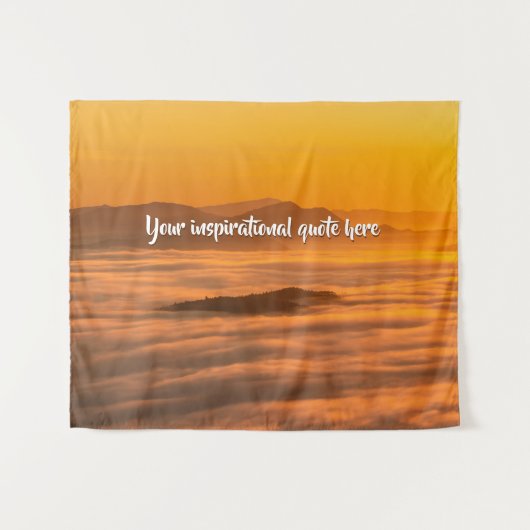 Ihr benutzerdefinierter Text überwindet nebelige L Wandteppich (Vorderseite (Horizontal))