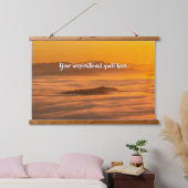 Ihr benutzerdefinierter Text überwindet nebelige L Wandteppich Mit Holzrahmen (Schlafzimmer)