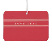 Ihr benutzerdefinierter Text und moderne Streifen  Autolufterfrischer (Rückseite)