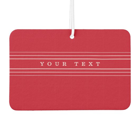 Ihr benutzerdefinierter Text und moderne Streifen  Autolufterfrischer (Vorderseite)