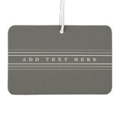 Ihr benutzerdefinierter Text und moderne Streifen Autolufterfrischer (Rückseite)