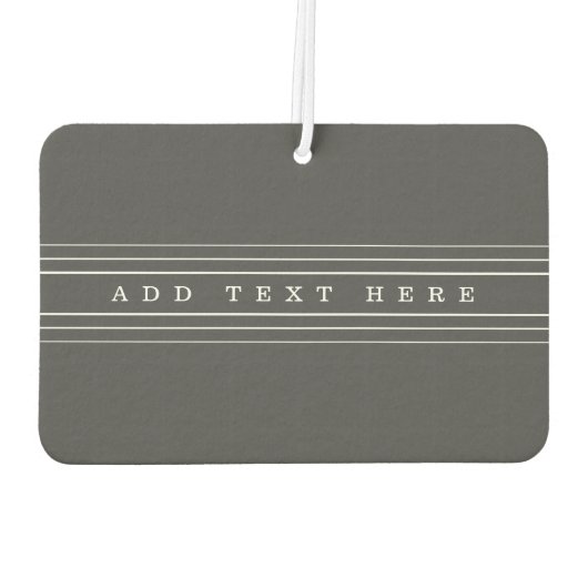 Ihr benutzerdefinierter Text und moderne Streifen Autolufterfrischer (Rückseite)