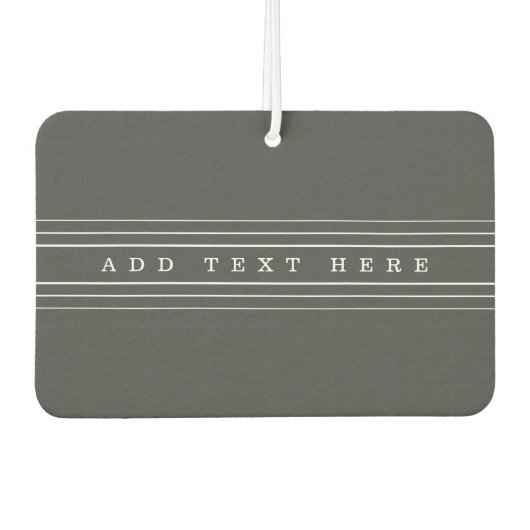 Ihr benutzerdefinierter Text und moderne Streifen Autolufterfrischer (Vorderseite)