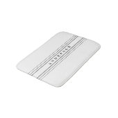 Ihr benutzerdefinierter Text und moderne Streifen Badematte (Schrägansicht)