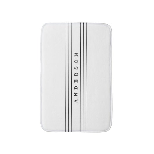 Ihr benutzerdefinierter Text und moderne Streifen Badematte (Vorderseite Vertikal)