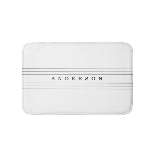 Ihr benutzerdefinierter Text und moderne Streifen Badematte (Vorderseite)