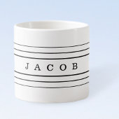 Ihr benutzerdefinierter Text und moderne Streifen Espressotasse