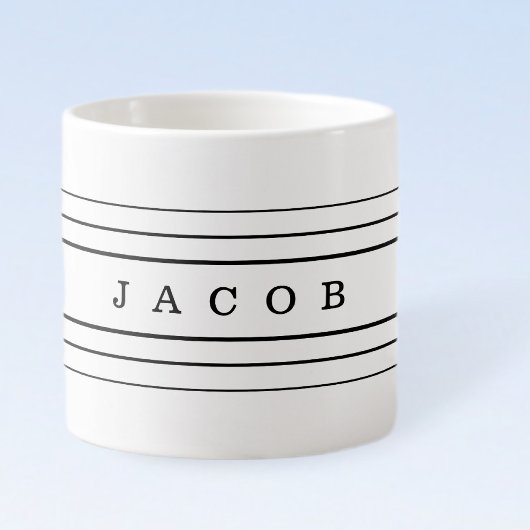 Ihr benutzerdefinierter Text und moderne Streifen Espressotasse
