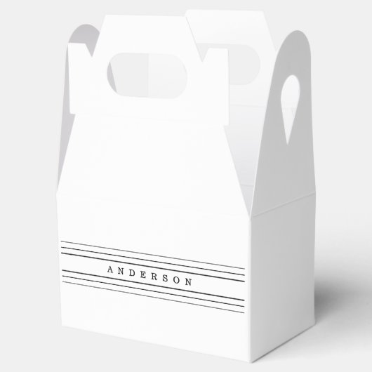 Ihr benutzerdefinierter Text und moderne Streifen Geschenkschachtel (Geöffnet)