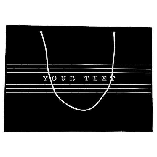 Ihr benutzerdefinierter Text und moderne Streifen Große Geschenktüte (Rückseite)