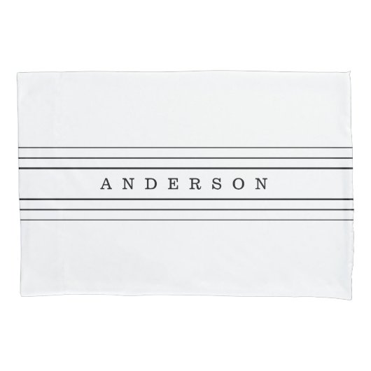 Ihr benutzerdefinierter Text und moderne Streifen  Kissenbezug (Vorderseite-Links)