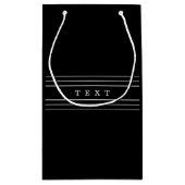 Ihr benutzerdefinierter Text und moderne Streifen  Kleine Geschenktüte (Rückseite)