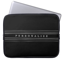 Ihr benutzerdefinierter Text und moderne Streifen  Laptopschutzhülle