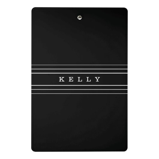 Ihr benutzerdefinierter Text und moderne Streifen  Mini Klemmbrett (Rückseite)