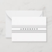 Ihr benutzerdefinierter Text und moderne Streifen  Mitteilungskarte (Vorderseite)