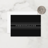 Ihr benutzerdefinierter Text und moderne Streifen Mitteilungskarte (Vorderseite/Rückseite Beispiel)